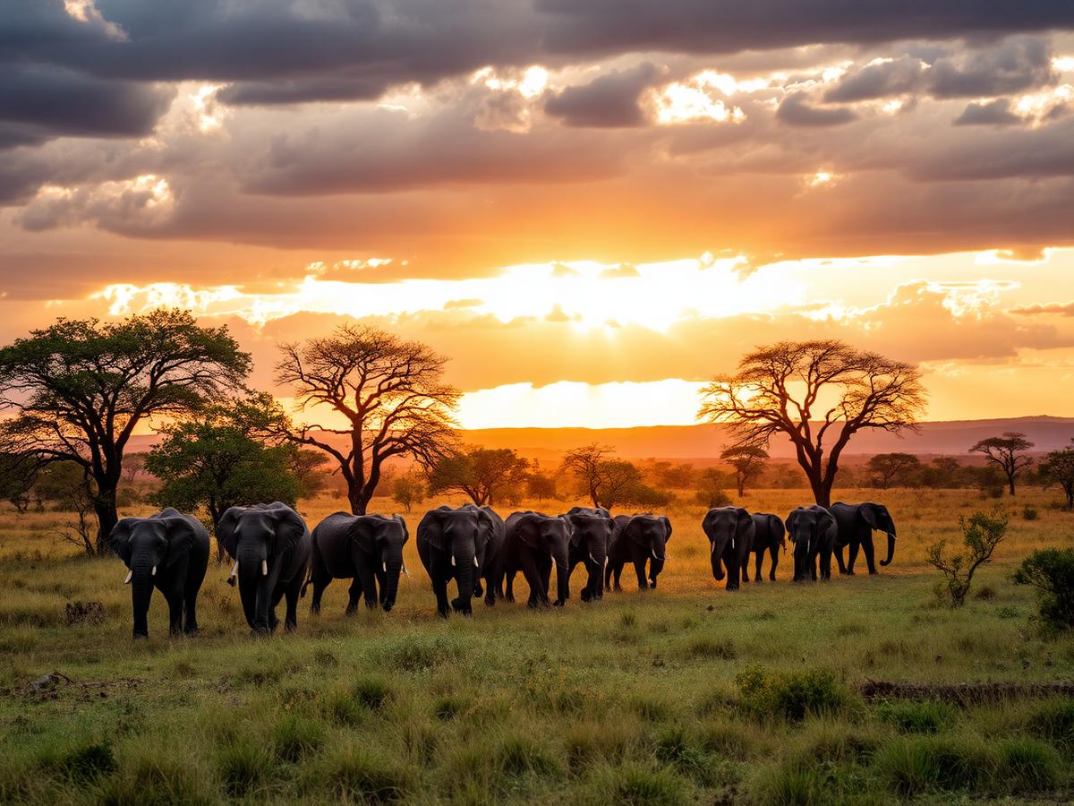 Elephants in Maasai Mara